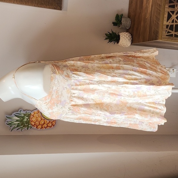 Torrid - Mini Challis Sleeveless Sundress in Lush Floral Dew​​​​​ - Picture 4 of 13